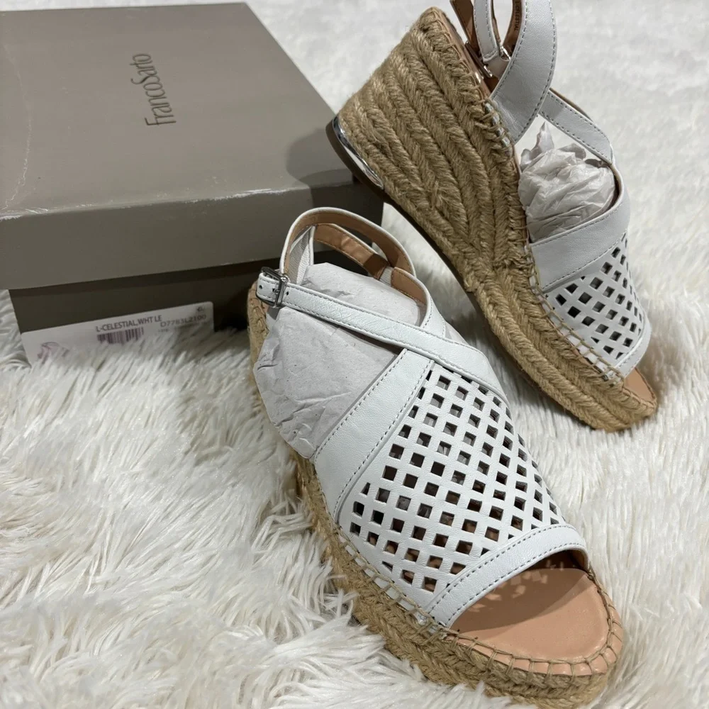 Franco Sarto Celestial White espradilles NEW IN BOX size 6.5